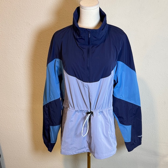 NWOT Lululemon Evergreen Anorak Jacket Night Sea/Blue Nile/Lavender size 14 - Picture 3 of 16